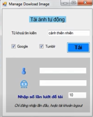 Auto tải hình